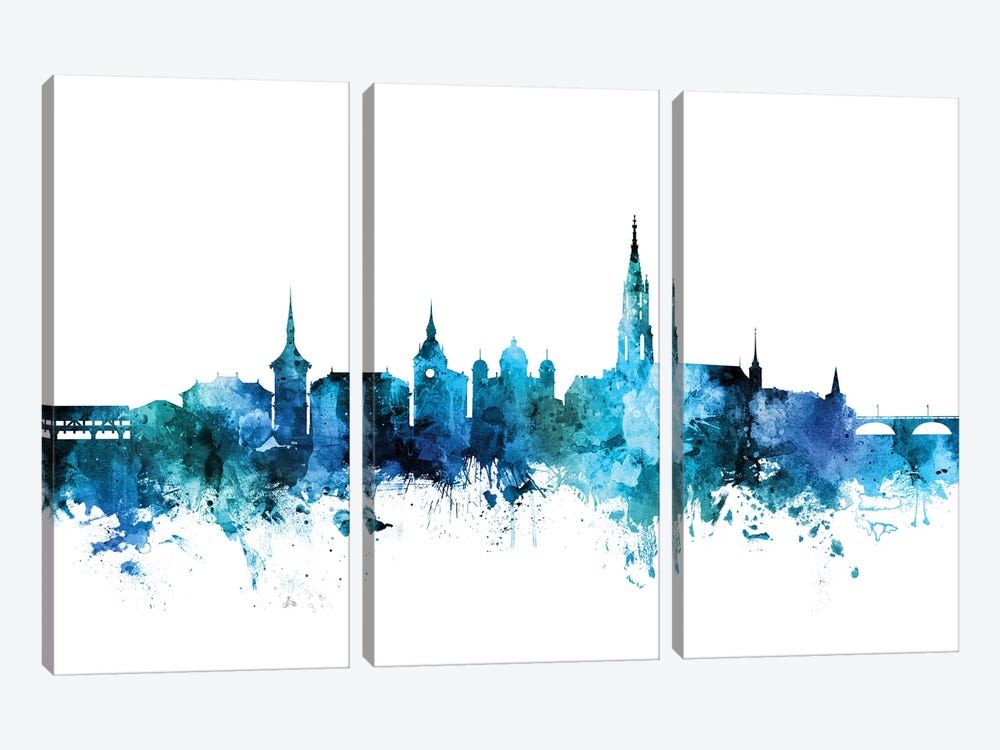 Bern, Switzerland Skyline by Michael Tompsett 3-piece Canvas Art Print