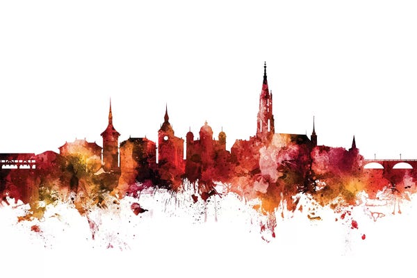Bern: Rusted Bern, Switzerland Skyline by Michael Tompsett