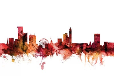 Rusted Birmingham, England Skyline by Michael Tompsett framed wall art