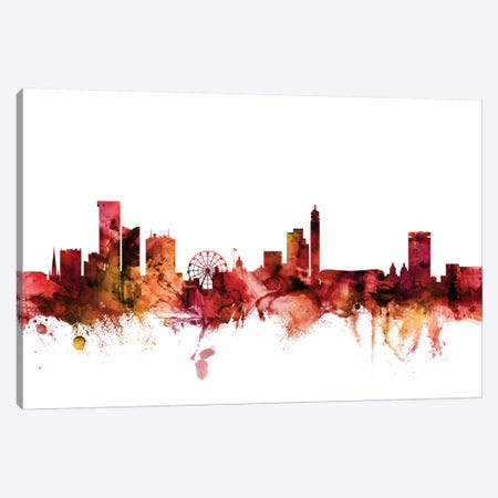 Birmingham, England Skyline Canvas Print #MTO1240} by Michael Tompsett Canvas Artwork