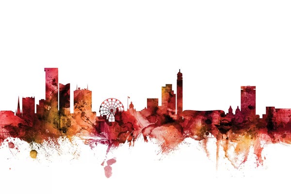 Birmingham: Rusted Birmingham, England Skyline by Michael Tompsett
