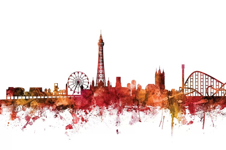 Rusted Blackpool, England Skyline