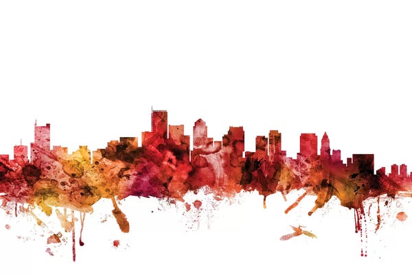 Rusted Boston, Massachusetts Skyline