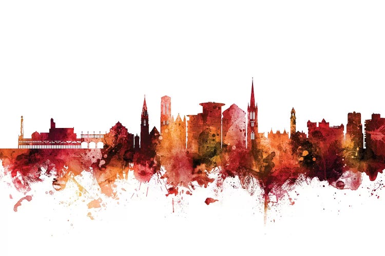 Rusted Bournemouth, England Skyline by Michael Tompsett wall art