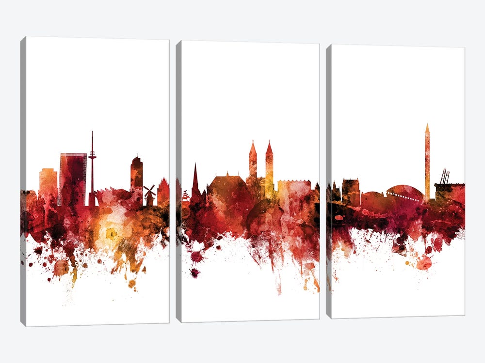 Bremen, Germany Skyline by Michael Tompsett 3-piece Art Print