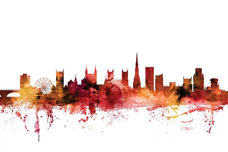 Rusted Bristol, England Skyline by Michael Tompsett wall art