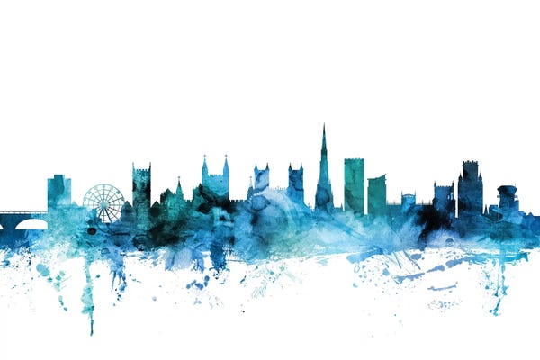 Blue Bristol, England Skyline