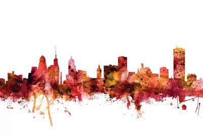 Rusted Buffalo, New York Skyline by Michael Tompsett art print