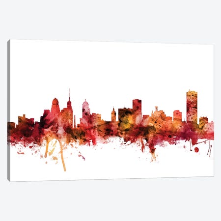 Buffalo, New York Skyline Canvas Print #MTO1260} by Michael Tompsett Canvas Artwork