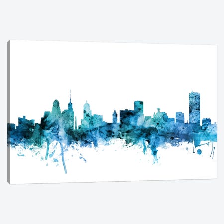 Buffalo, New York Skyline Canvas Print #MTO1261} by Michael Tompsett Canvas Wall Art