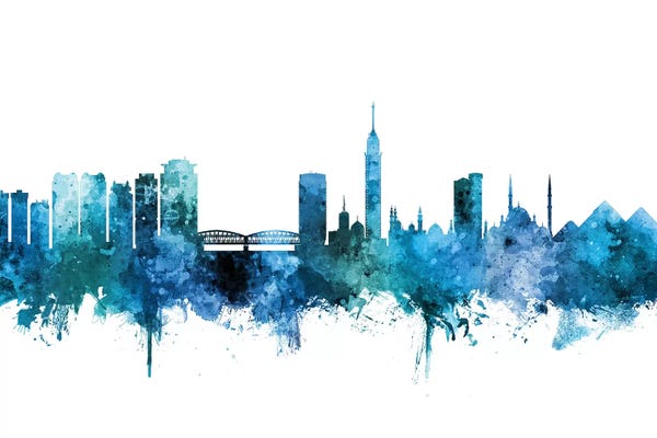 Blue Cairo, Egypt Skyline