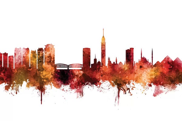 Egypt: Rusted Cairo, Egypt Skyline by Michael Tompsett