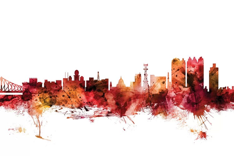 Rusted Calcutta (Kolkata), India Skyline by Michael Tompsett wall art