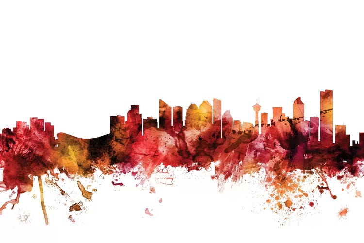 Rusted Calgary, Canada Skyline by Michael Tompsett wall art