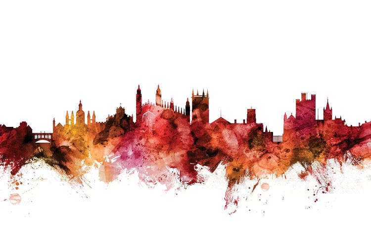 Rusted Cambridge, England Skyline by Michael Tompsett wall art