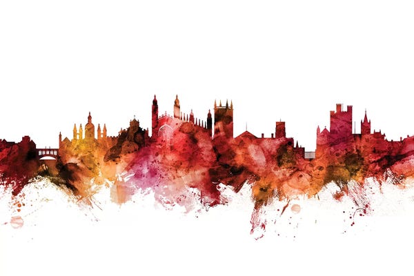 Cambridge: Rusted Cambridge, England Skyline by Michael Tompsett