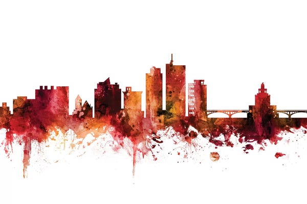Iowa: Rusted Cedar, Rapids Iowa Skyline by Michael Tompsett