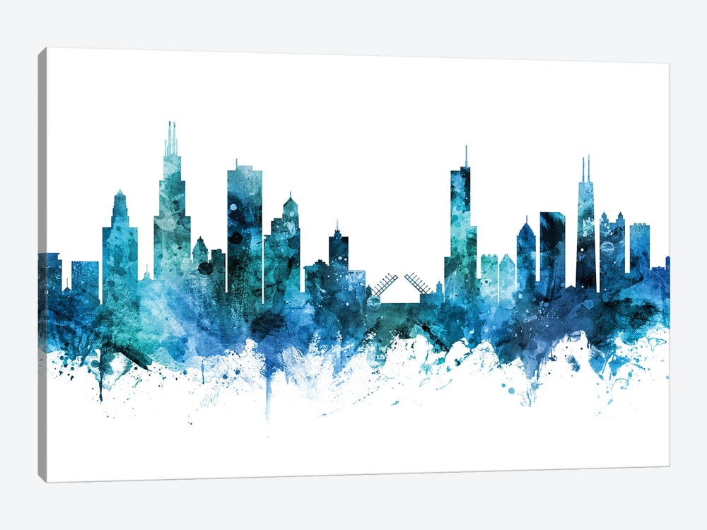 Chicago, Illinois Skyline by Michael Tompsett 1-piece Art Print