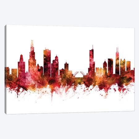 Chicago, Illinois Skyline Canvas Print #MTO1286} by Michael Tompsett Canvas Art Print
