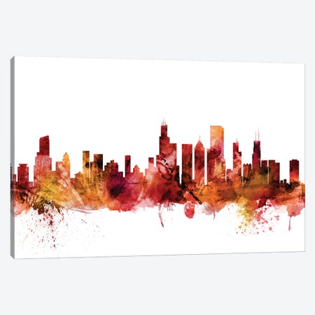 Chicago, Illinois Skyline Canvas Print #MTO1287} by Michael Tompsett Canvas Art Print