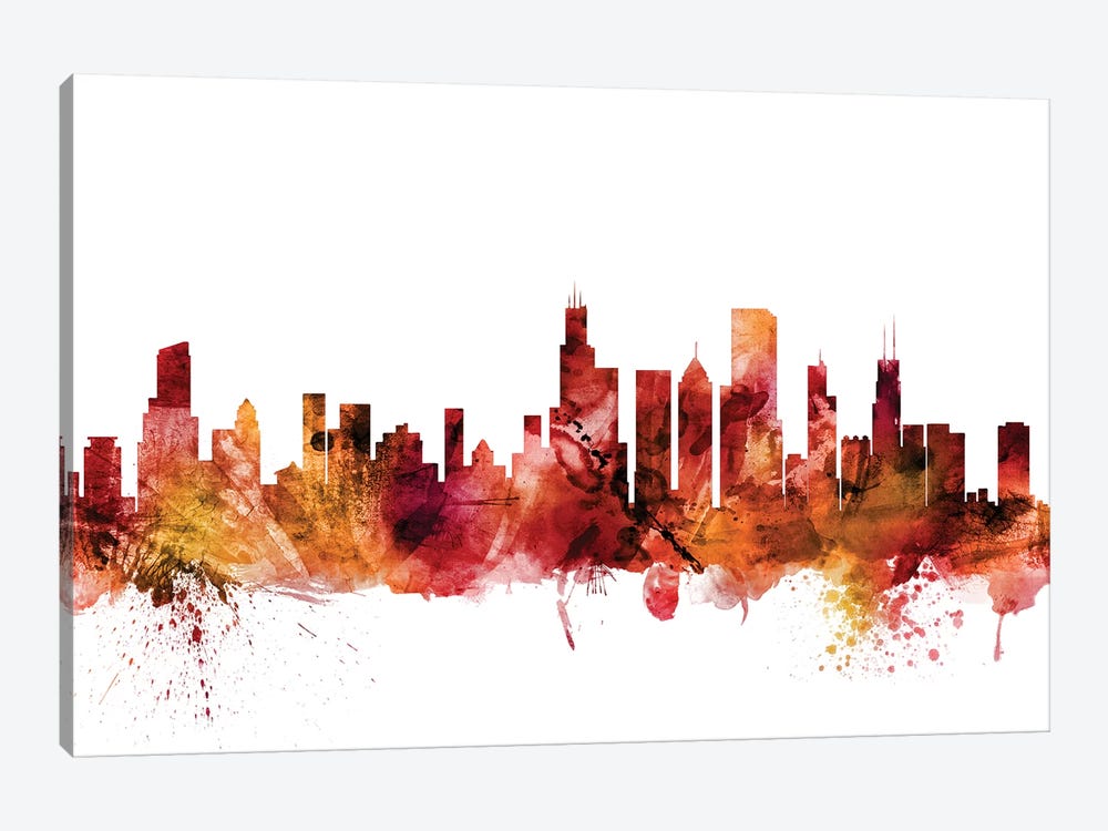 Chicago, Illinois Skyline by Michael Tompsett 1-piece Canvas Art Print