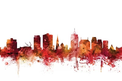 Rusted Christchurch, New Zealand Skyline by Michael Tompsett acrylic art print