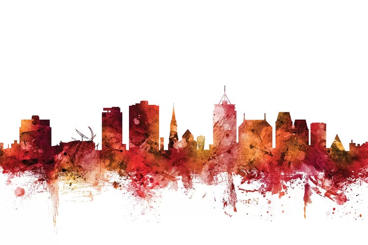 Rusted Christchurch, New Zealand Skyline by Michael Tompsett wall art