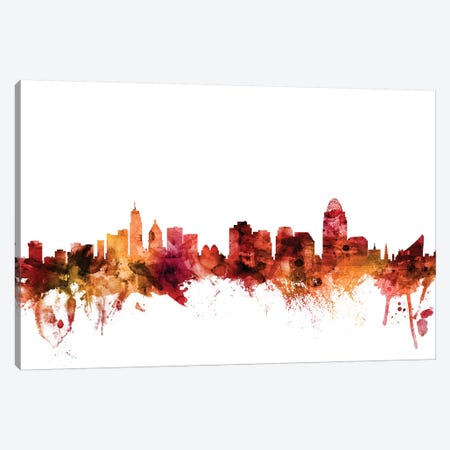Cincinnati, Ohio Skyline Canvas Print #MTO1291} by Michael Tompsett Canvas Art Print