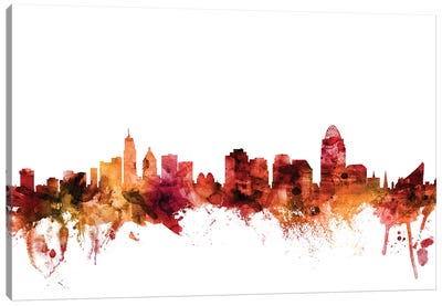 Cincinnati, Ohio Skyline Canvas Art Print - Cincinnati Art