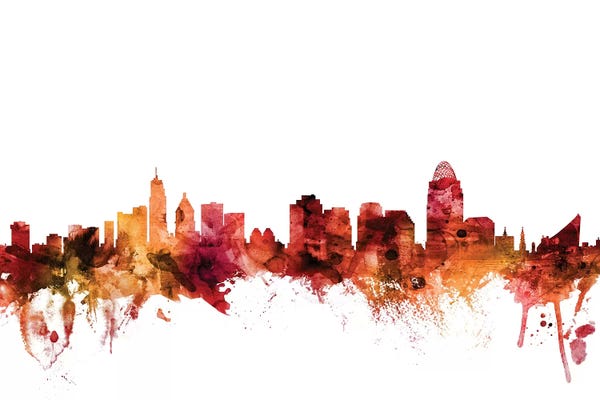 Ohio: Rusted Cincinnati, Ohio Skyline by Michael Tompsett