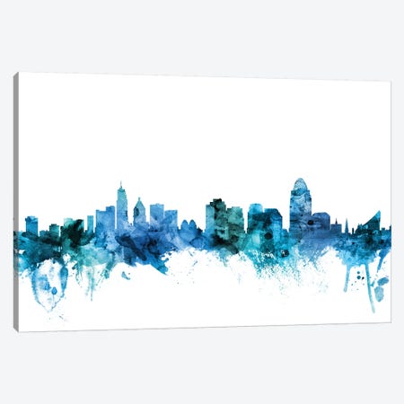 Cincinnati, Ohio Skyline Canvas Print #MTO1292} by Michael Tompsett Canvas Print