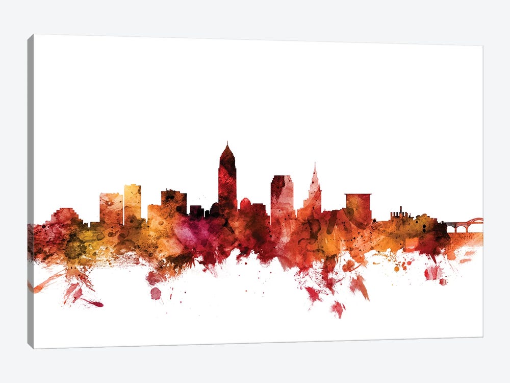 Cleveland, Ohio Skyline by Michael Tompsett 1-piece Canvas Art