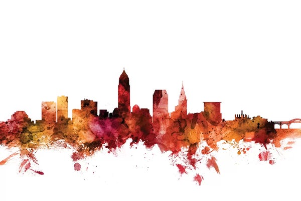 Ohio: Rusted Cleveland, Ohio Skyline by Michael Tompsett