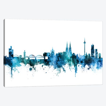 Cologne, Germany Skyline Canvas Print #MTO1295} by Michael Tompsett Canvas Wall Art