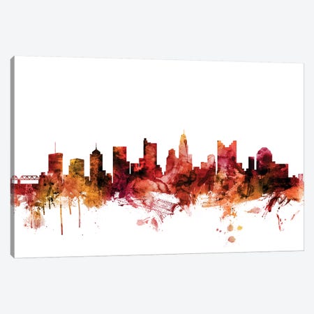 Columbus, Ohio Skyline Canvas Print #MTO1297} by Michael Tompsett Canvas Artwork