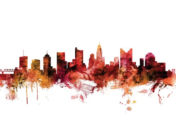 Columbus: Rusted Columbus, Ohio Skyline by Michael Tompsett