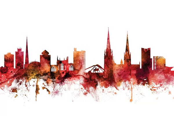 Coventry: Rusted Coventry, England Skyline by Michael Tompsett