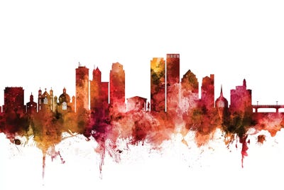 Rusted Dayton, Ohio Skyline by Michael Tompsett canvas print