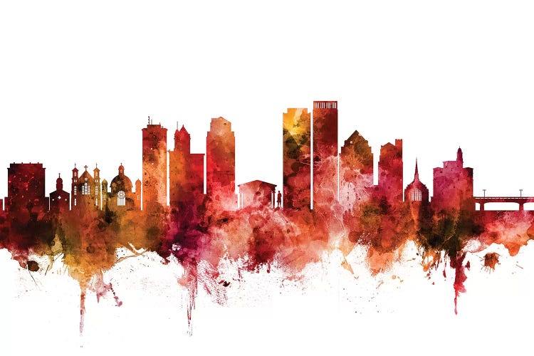 Rusted Dayton, Ohio Skyline by Michael Tompsett wall art