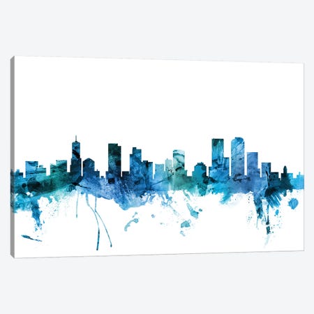 Denver, Colorado Skyline Canvas Print #MTO1310} by Michael Tompsett Canvas Artwork