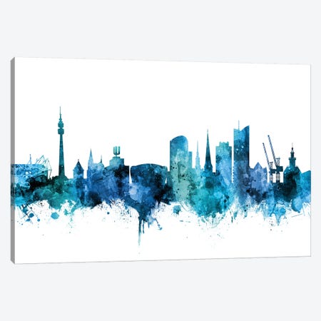 Dortmund, Germany Skyline Canvas Print #MTO1318} by Michael Tompsett Canvas Artwork