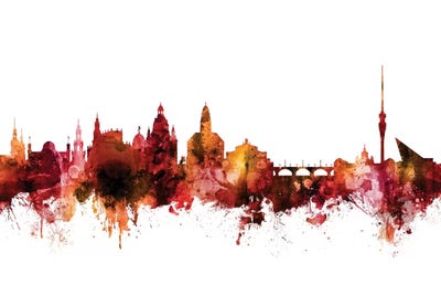 Rusted Dresden, Germany Skyline by Michael Tompsett multi panel art