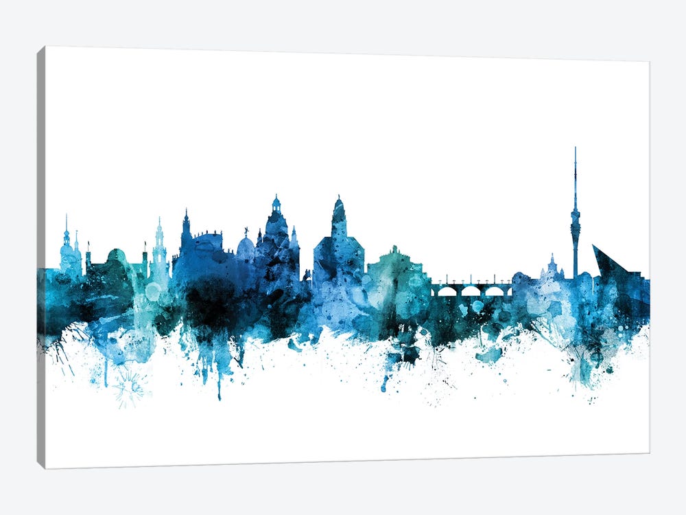 Dresden, Germany Skyline by Michael Tompsett 1-piece Canvas Print