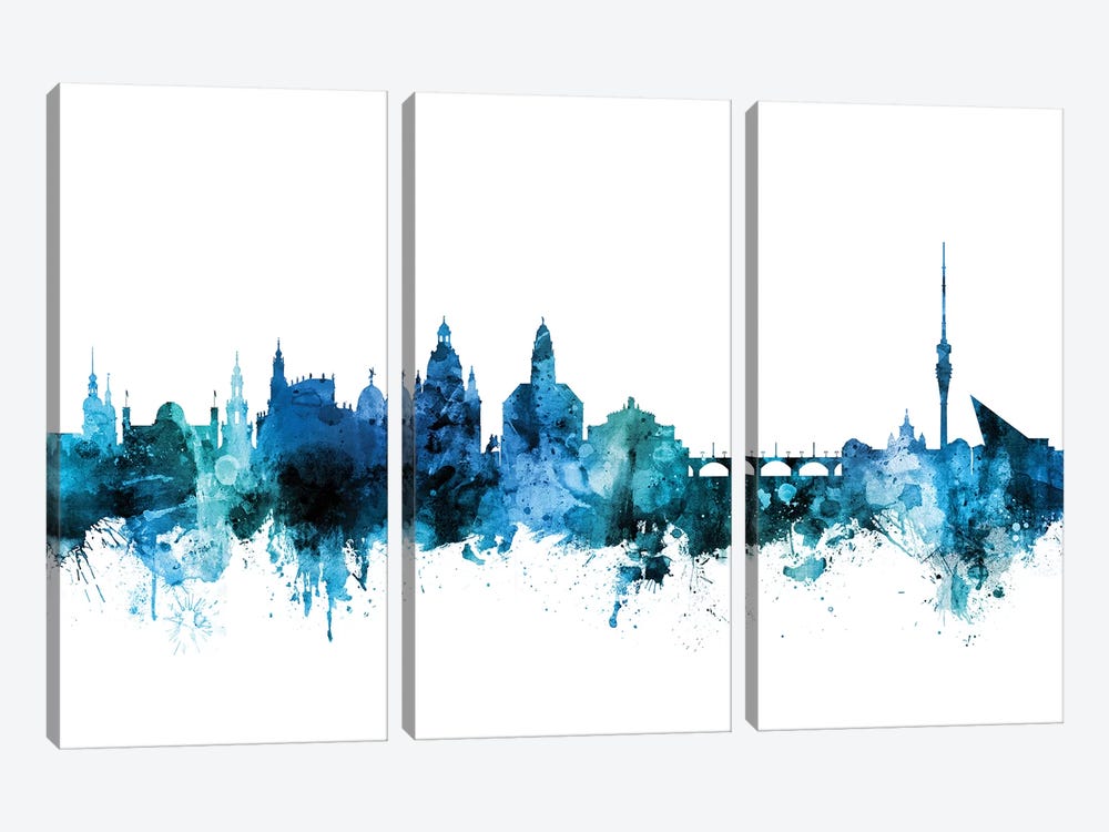 Dresden, Germany Skyline by Michael Tompsett 3-piece Art Print