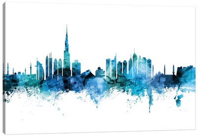 Dubai, UAE Skyline Canvas Art Print - Dubai Art