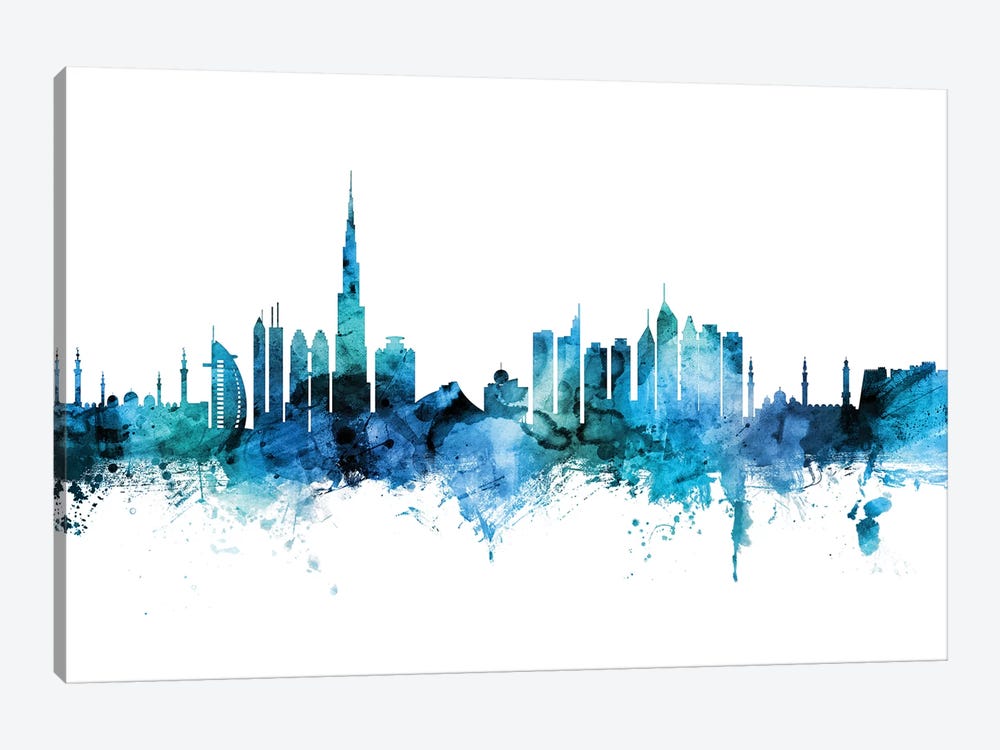 Dubai, UAE Skyline by Michael Tompsett 1-piece Canvas Wall Art