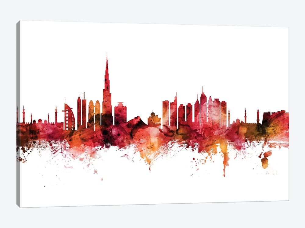 Dubai, UAE Skyline by Michael Tompsett 1-piece Canvas Art Print