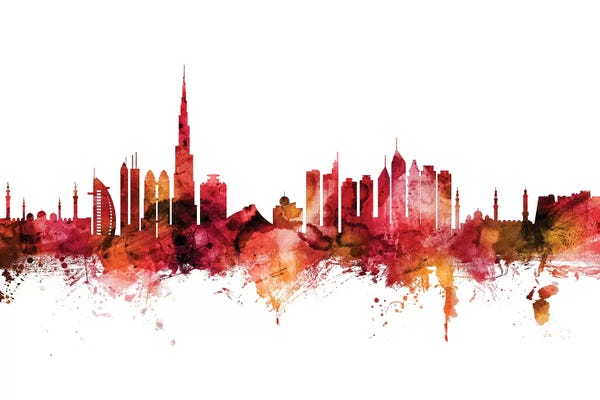United Arab Emirates: Rusted Dubai, UAE Skyline by Michael Tompsett