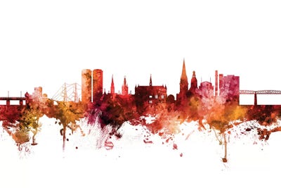 Rusted Dundee, Scotland Skyline by Michael Tompsett framed wall art