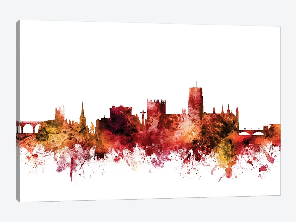 Durham, England Skyline Cityscape by Michael Tompsett 1-piece Art Print